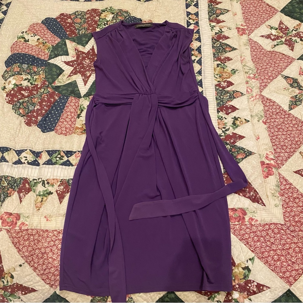 Sandro Ferrone Roma purple surplice dress